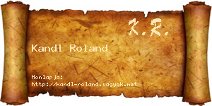 Kandl Roland névjegykártya